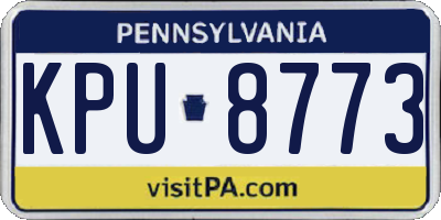 PA license plate KPU8773