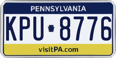 PA license plate KPU8776