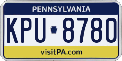 PA license plate KPU8780