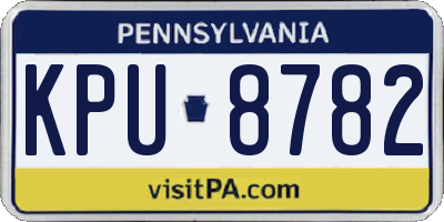 PA license plate KPU8782