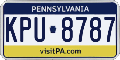 PA license plate KPU8787