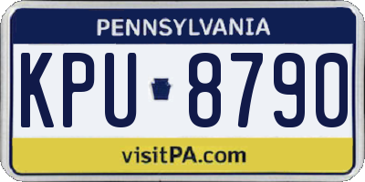 PA license plate KPU8790