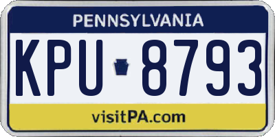 PA license plate KPU8793
