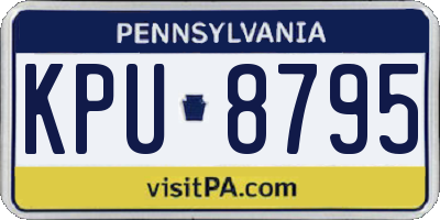 PA license plate KPU8795