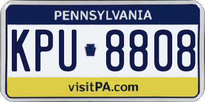 PA license plate KPU8808