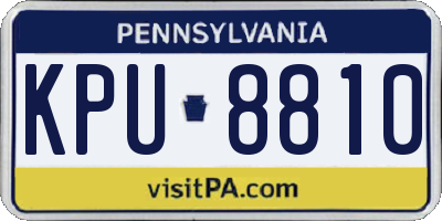 PA license plate KPU8810