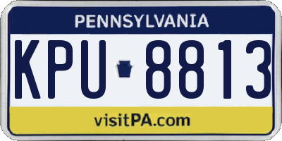 PA license plate KPU8813