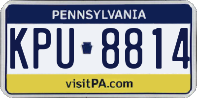 PA license plate KPU8814