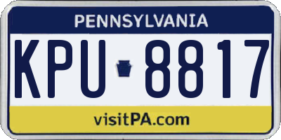 PA license plate KPU8817