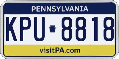 PA license plate KPU8818