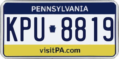 PA license plate KPU8819