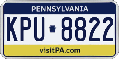 PA license plate KPU8822