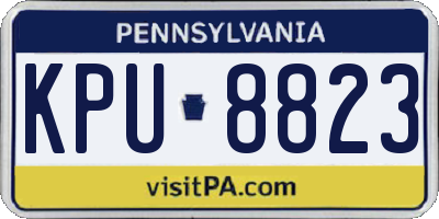 PA license plate KPU8823