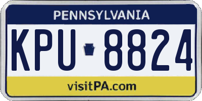 PA license plate KPU8824
