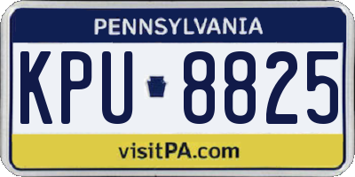 PA license plate KPU8825