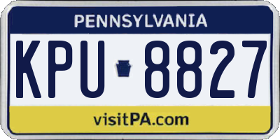 PA license plate KPU8827