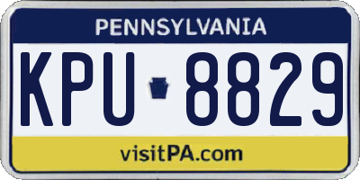 PA license plate KPU8829