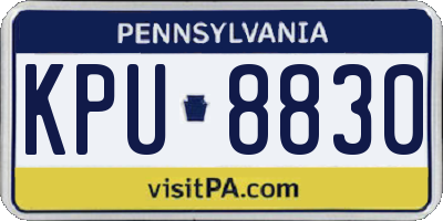 PA license plate KPU8830