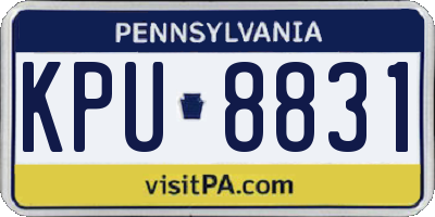 PA license plate KPU8831