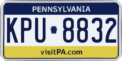 PA license plate KPU8832