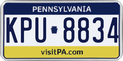 PA license plate KPU8834