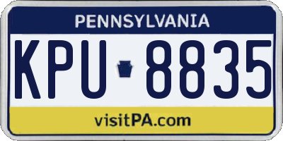 PA license plate KPU8835