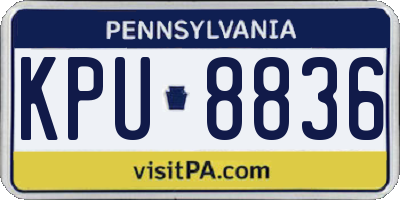 PA license plate KPU8836