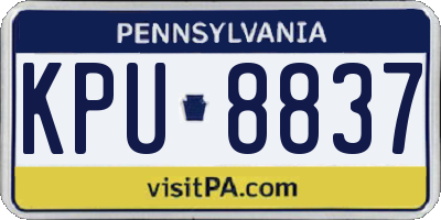PA license plate KPU8837