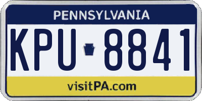 PA license plate KPU8841