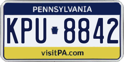 PA license plate KPU8842
