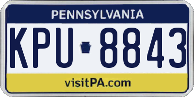 PA license plate KPU8843