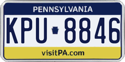 PA license plate KPU8846