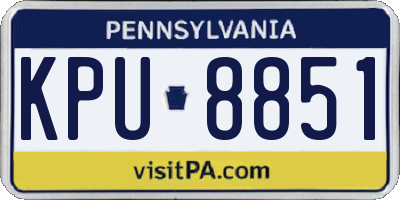 PA license plate KPU8851