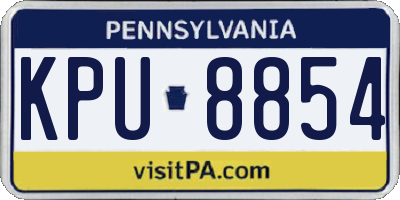 PA license plate KPU8854