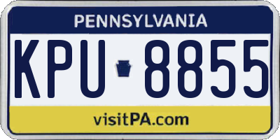 PA license plate KPU8855