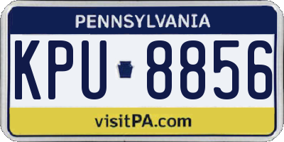 PA license plate KPU8856