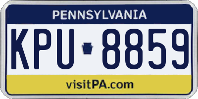 PA license plate KPU8859