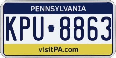 PA license plate KPU8863