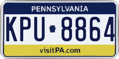 PA license plate KPU8864