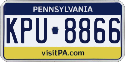 PA license plate KPU8866