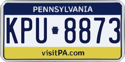 PA license plate KPU8873