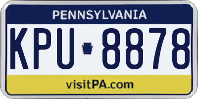 PA license plate KPU8878