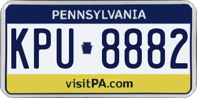 PA license plate KPU8882