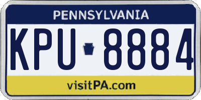 PA license plate KPU8884