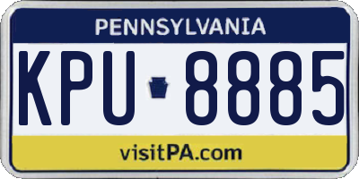 PA license plate KPU8885