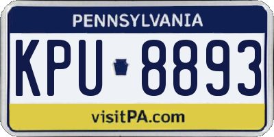 PA license plate KPU8893