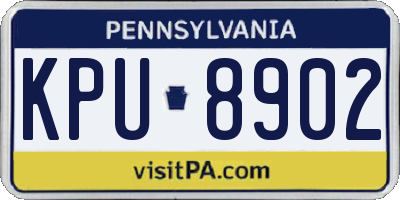 PA license plate KPU8902