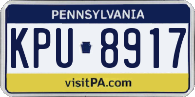 PA license plate KPU8917