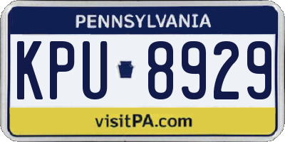 PA license plate KPU8929