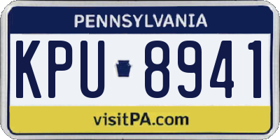 PA license plate KPU8941